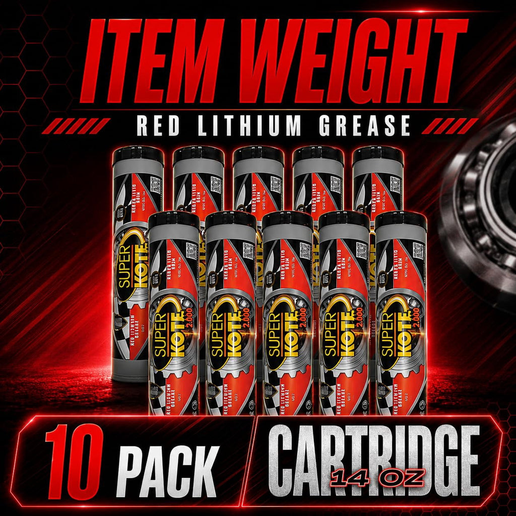 Red and Tacky Lithium Grease Superkote 2000 | NLGI 2 | EP Grease | Tube | High Temperature | Heavy Duty | Industrial | Construction | Automotive