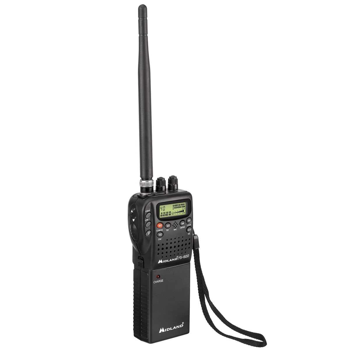 Midland 75-822 AM/FM Handheld CB Radio, 2-in-1 Portable & Mobile, 40 Channels, NOAA Weather Alert