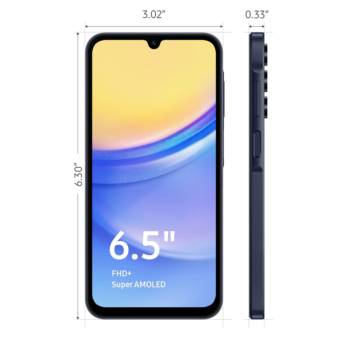 Unlocked Samsung Galaxy A15 5G Cell Phone 128GB 4GB RAM 50MP Camera Blue Black