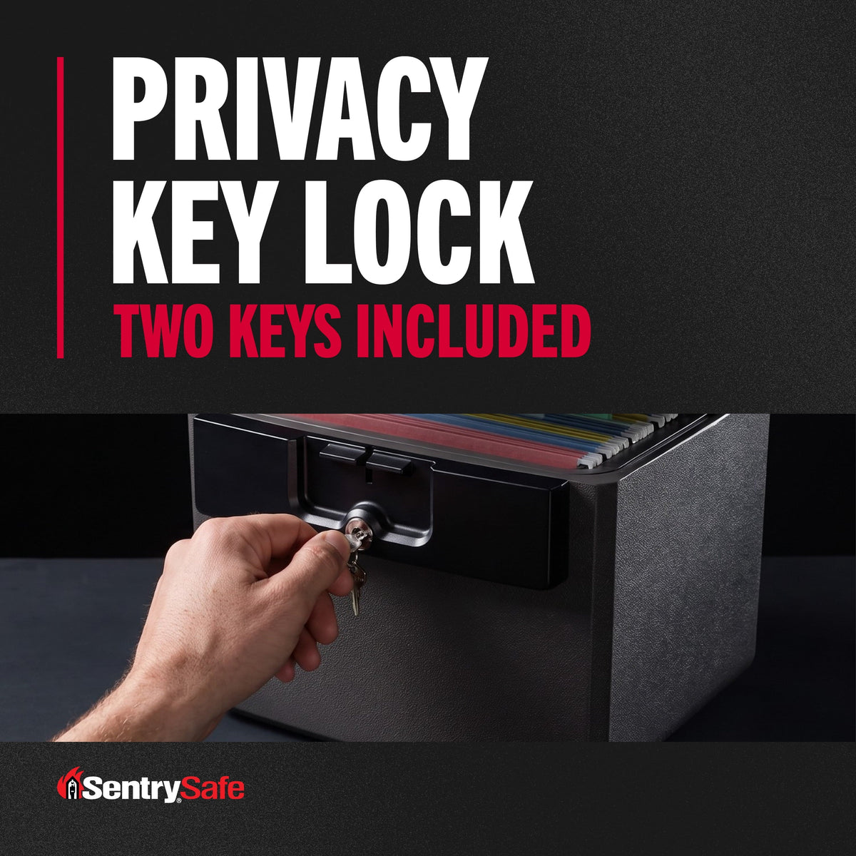 SentrySafe HD4100 Fire & Water Resistant File Document Safe with Key Lock, 0.65 cu ft, Charcoal Gray