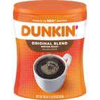 4 pack) Dunkin’ Original Blend Medium Roast Ground Coffee, 30 oz Canister