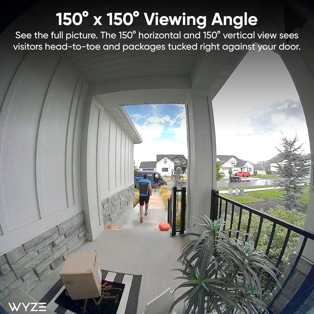 Wyze Video Doorbell Camera Wireless 1536x1536 HD Plus - 1 Month Cam Plus