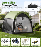 Housolution Bike Tent, Outdoor Bike Storage Shed, Waterproof Bicycle Cover with 210d Oxford, Portable Bicycle Tent for 4-5 Bikes, Lawn Mower