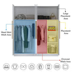 FUFU&GAGA Freestanding Solid Wood Wardrobe Closet With Storage Shelves