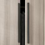 FUFU&GAGA Freestanding Solid Wood Wardrobe Closet With Storage Shelves