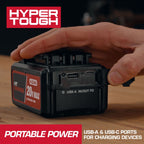 Hyper Tough 20V Max 4.0Ah USB A+C Lithium-Ion Battery Pack