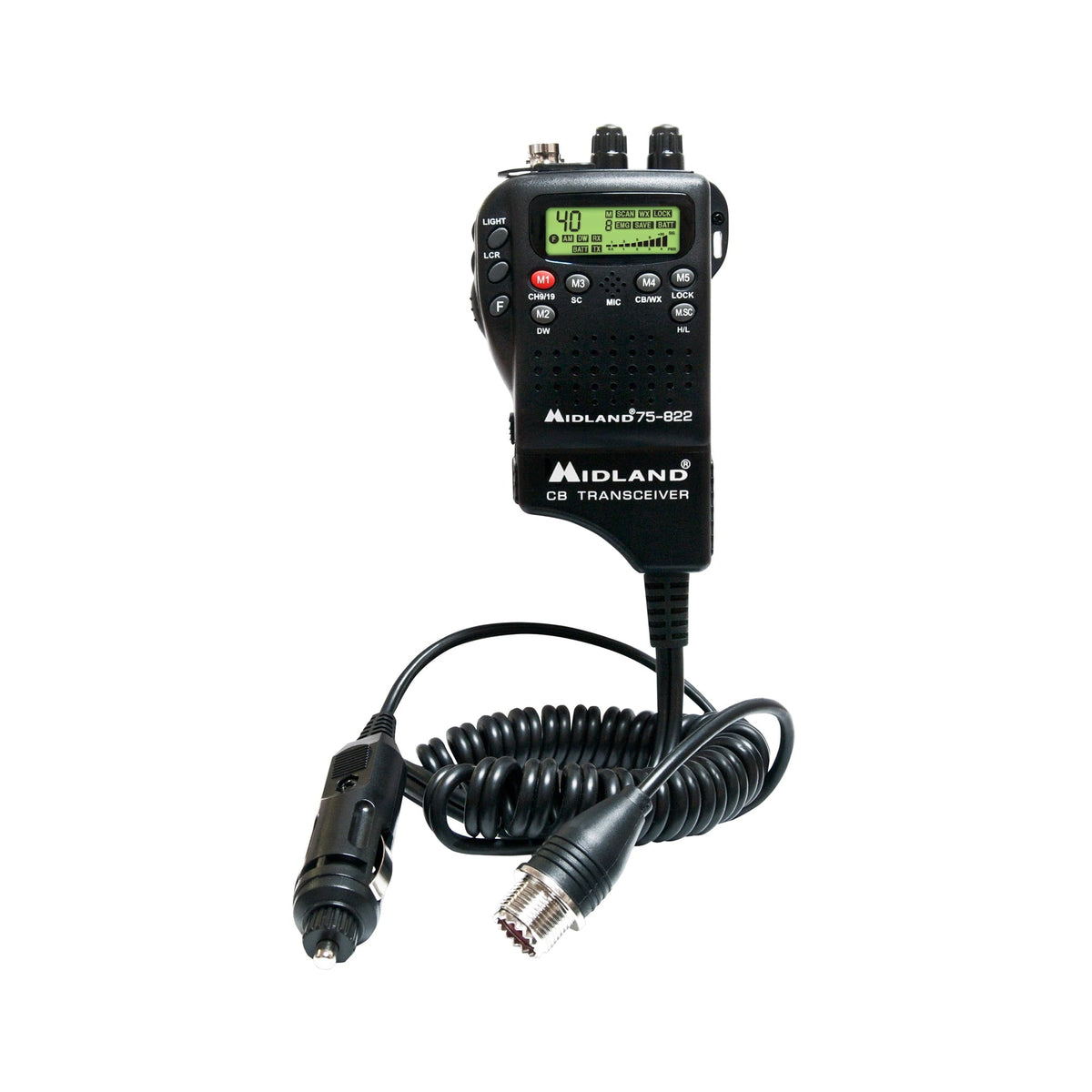 Midland 75-822 AM/FM Handheld CB Radio, 2-in-1 Portable & Mobile, 40 Channels, NOAA Weather Alert
