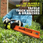 RYOBI 18V ONE+ 22" Hedge Trimmer - Rotating Handle