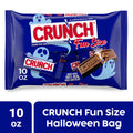 CRUNCH Fun Size Candy Bars, Chocolate Halloween Candy Bulk, 10 oz Bag