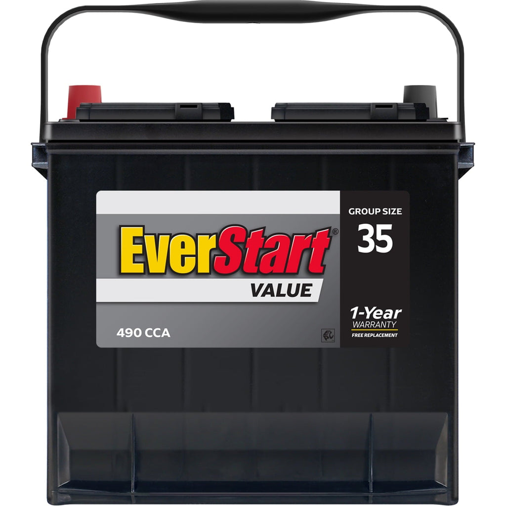 EverStart Value Automotive Battery, Group Size 35, 12 V, 490 CCA, 80 Min Reserve Capacity