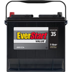 EverStart Value Automotive Battery, Group Size 35, 12 V, 490 CCA, 80 Min Reserve Capacity