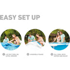 Intex: Metal Frame Pool - 8' x 20" - Above Ground Swimming, Puncture-Rust Resistant, Easy T-Joint Setup, Outdoor Family Water Play, 483 Gal, 28205EH