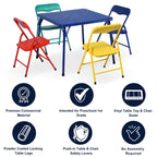 Homy Casa 5-Piece Kids Activity Table and Chair Set, Folding Preschool Playroom Furniture for Crafts, Snacks, Learning
