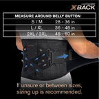 Copper Fit X-Back Brace for Lower Back Pain, Adjustable, Breathable (L/XL) - BLK