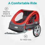 Instep 2-Child Bike Trailer, Steel Frame, 16-inch Tires, 80 lbs Capacity - Sync & Take 2