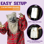 Joyfy 5.3 Ft Standing Werewolf Large Halloween Decorations Outdoor, Scary Life Size Animatronics, Sound & Motion Activated with LED Eyes, Moving Arms