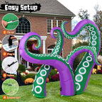 GOOSH Halloween Inflatables 7.2 FT Octopus Tentacles Inflatable with Built-in LEDs, Halloween Inflatable Octopus Blow Up Octopus Tentacles, Outdoor Halloween Decorations for Holiday Party