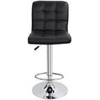 ZENY Bar Stool Set Of 4 With Soft Cushion And Metal Frame - Black