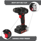 Hyper Tough 20-Volt Max Lithium-Ion 1.5Ah 70-Piece Cordless Drill Project Kit with Battery and Charger