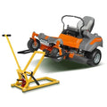 Lawn Mower Lift With Hydraulic Jack, 26 Inches, 500 LBS Capacity, Yellow - PHO_13L5VR2X2L