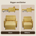 3-in-1 Convertible Pullout Sleeper Chair Bed - 75in x 26in x 17in
