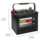 EverStart Value Automotive Battery, Group Size 35, 12 V, 490 CCA, 80 Min Reserve Capacity