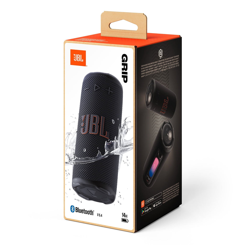 JBL Grip - Compact Bluetooth speaker with bold JBL Pro Sound and ambient light - Black