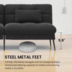 COMHOMA Cloud Comfort Convertible Futon Sofa Bed, Black