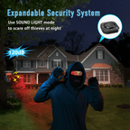 1/2 Mile Long Range Solar Wireless Driveway Alarm System IP65 Weatherproof Outdoor Motion Detectors&Sensor 120dB Siren Sound Light Security Alert