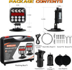 West Bay Magnetic Wireless Trailer Lights, 2 Pack Tow Light with Reflectors, Rechargeable Adjustable Tail Light Kit for Trucks, Boats, RVs, Campers