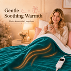 PYROEPLEEA Heated Electric Blanket Full Size 72 x 84 in, Flannel Sherpa, 6 Heat Settings, 1-12 Hour Auto Off, Machine Washable for Bed or Couch-Green