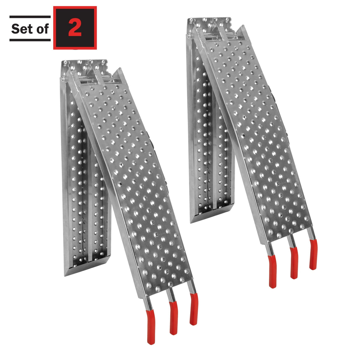 Stalwart Set of Two 69-Inch Foldable Loading Ramps with 2200lb Capacity