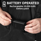 Sunbeam Cordless Rechargeable Heated Electric Wearable Throw Blanket with Hood, Black, 4 Heat Settings, 50 x 66 in