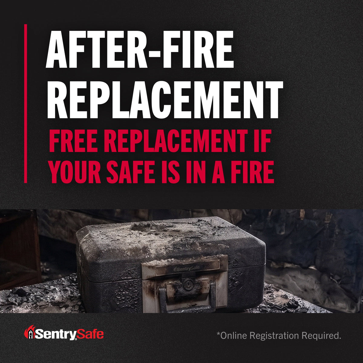 SentrySafe 1160 Fire-Resistant Box Safe with Key Lock 0.25 Cu. ft., Black