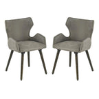 A & B Home Set Of 2 Dining Chairs, 22in W X 23.2in D X 32.3in H - 49809-GRAY-DS