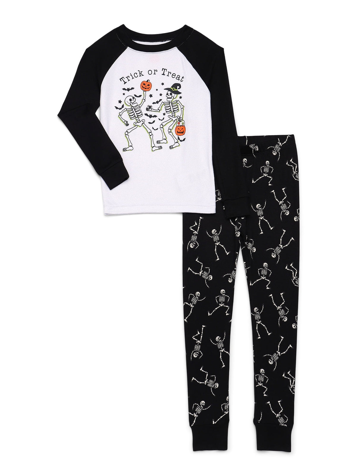 Halloween Boys' Glow In the Dark Top and Pants Pajama Set from Way to Celebrate, 2-Piece