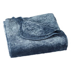 The Pioneer Woman Eloise Floral Velvet Quilt, Full/Queen, Blue Dust