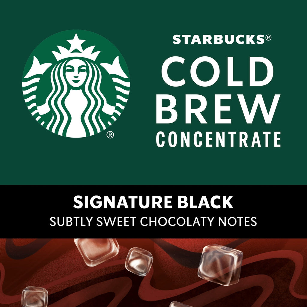 6 pack) Starbucks Signature Black, Cold Brew Coffee Concentrate, Iced Coffee, 32 fl oz