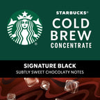 6 pack) Starbucks Signature Black, Cold Brew Coffee Concentrate, Iced Coffee, 32 fl oz