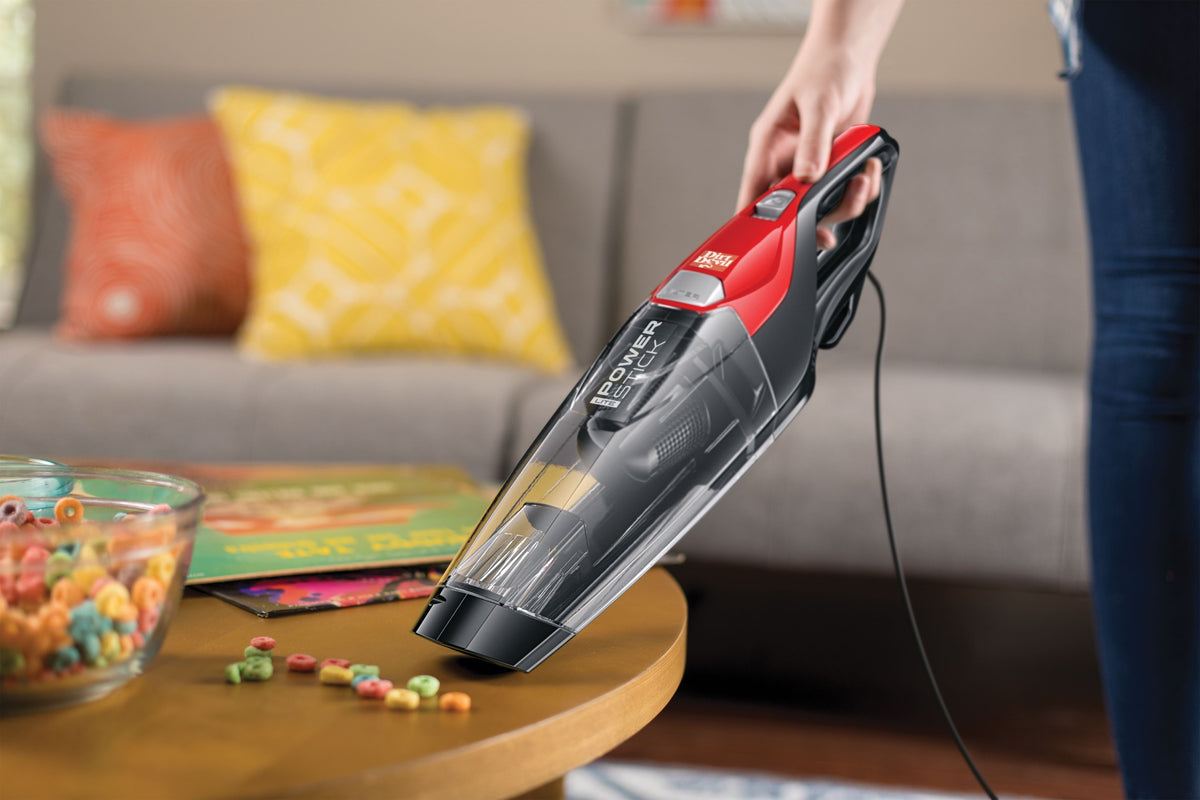 Dirt Devil Power Stick Lite 4-in-1 Corded Stick Vacuum Cleaner, for Rugs, Hard Floor, Upholstery, Lightweight, Attached Hand Vacuum, Small Spaces