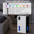 EGEH Dehumidifier for Home, 95 oz Water Tank, 800 sq.ft Auto Shut off Small Dehumidifiers for Bathroom Bedroom with 7 Colors LED Light (White)