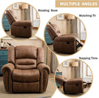 CANMOV Manual Recliner Chair, Nut Brown