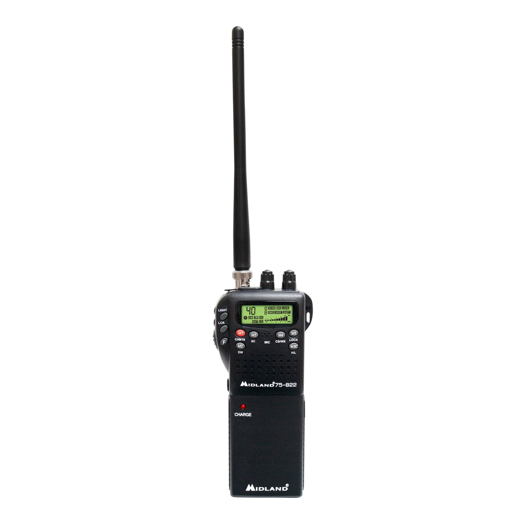 Midland 75-822 AM/FM Handheld CB Radio, 2-in-1 Portable & Mobile, 40 Channels, NOAA Weather Alert