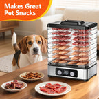 TNTANTS Food Dehydrator, 8 Trays Electric Dehydrator with Adjustable 48H Timer & 95-176℉ Temperature Control, Dehydrator for Food and Jerky, Fruits