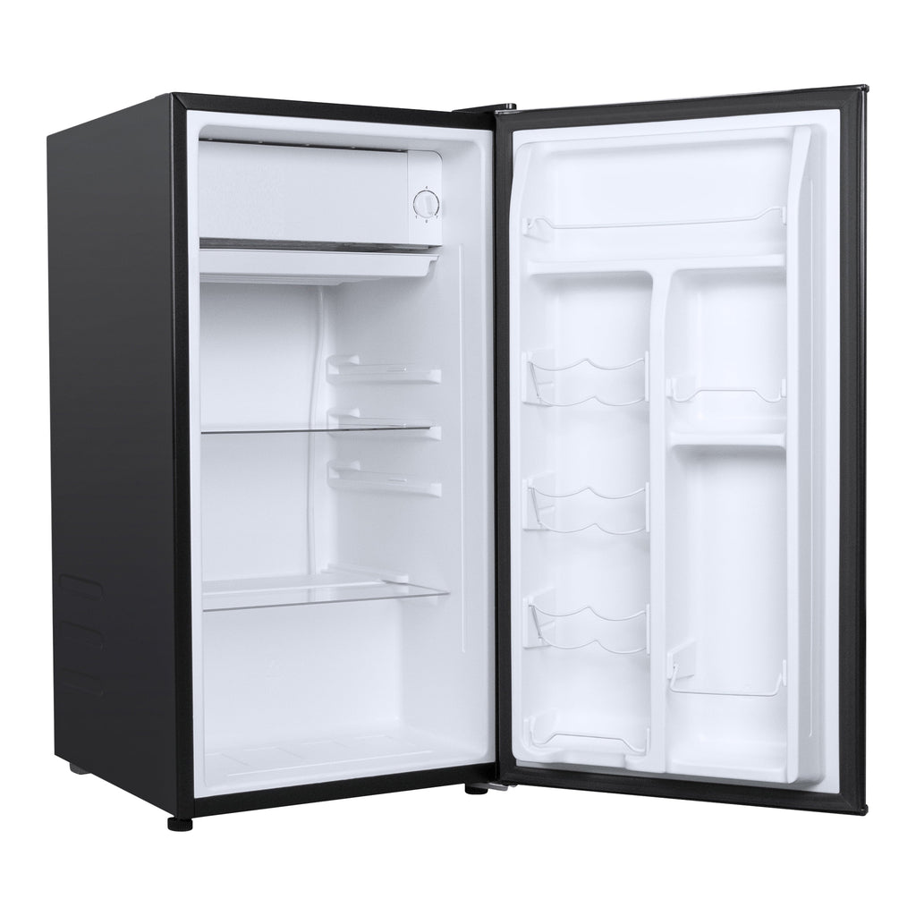 Galanz 3.3 Cu Ft Compact Refrigerator, Black One Door Mini Fridge, Energy Star for Apartment, Dorm, Office, Bedroom