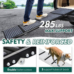 71" Foldable Dog Ramps for Large Dogs, Dog Car Ramp with Non-Slip Rug Surface, Pet Ramp Stairs Portable,Dog Steps for Medium & Large Dogs Up to 220