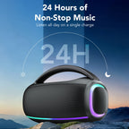 Outdoor Bluetooth Speaker, 80W Loud Speaker with Bass, Speakers Bluetooth Wireless with 24H Long Battery Life, IPX7 Waterproof, Speakers for Pool