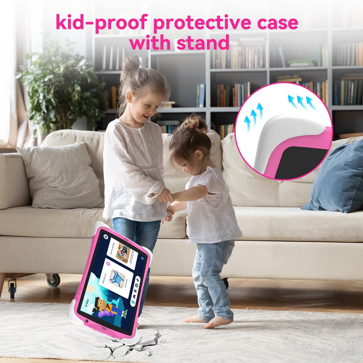 10.1 inch Kids Tablet, Android 12,8GB+64GB Tablet APP Preinstalled & Parent Control Kids Education Children Tablet with WiFi