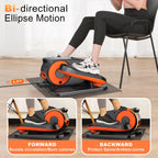 Funslim Under Desk Elliptical Exercise Machine,Leg Exerciser While Sitting, Quiet Portable Electric Seated Pedal Exerciser,Fully Assembled with