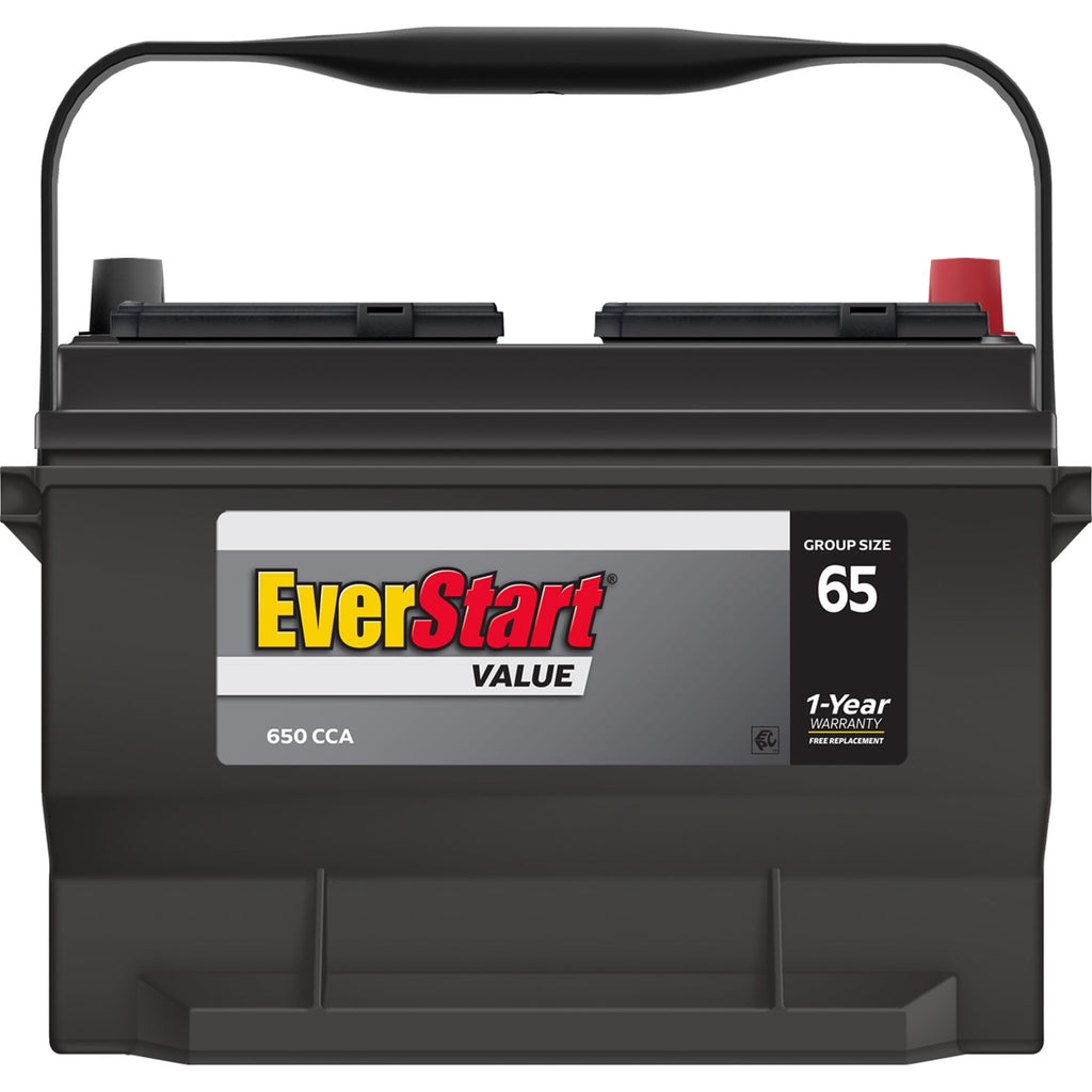 EverStart Value Lead Acid Automotive Battery, Group Size 65, 12 V, 650 CCA